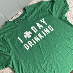 NWOT Crazy Dog I Love Day Drinking Green Irish St Pats Day Shirt XL New Without